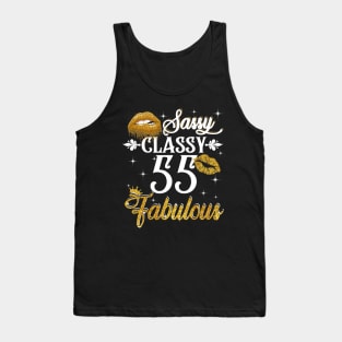 55 Years Old Sassy Classy Fabulous Tank Top